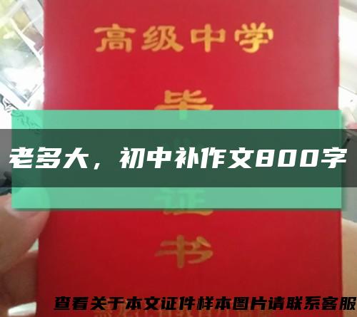 老多大，初中补作文800字缩略图