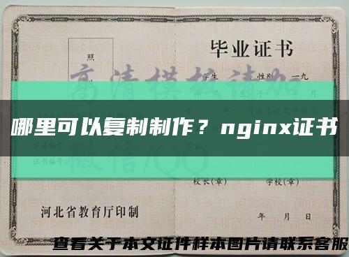 哪里可以复制制作？nginx证书缩略图