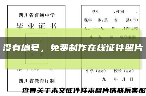 没有编号，免费制作在线证件照片缩略图