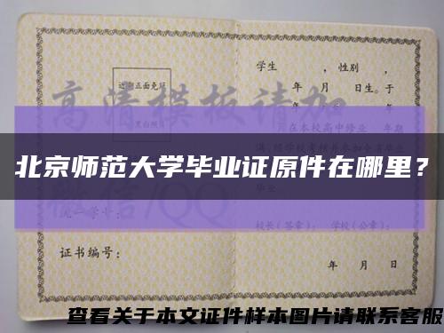 北京师范大学毕业证原件在哪里？缩略图