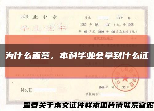 为什么盖章，本科毕业会拿到什么证缩略图