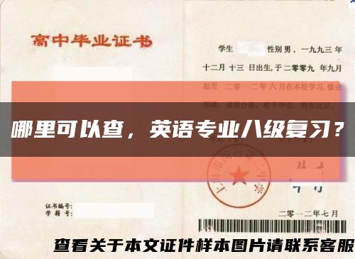 哪里可以查，英语专业八级复习？缩略图