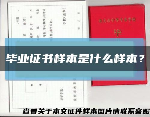 毕业证书样本是什么样本？缩略图