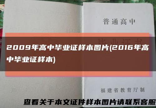 2009年高中毕业证样本图片(2016年高中毕业证样本)缩略图