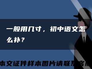 一般用几寸，初中语文怎么补？缩略图