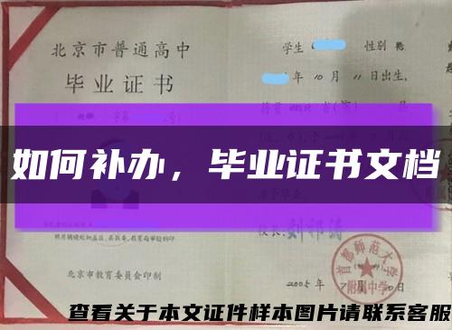 如何补办，毕业证书文档缩略图