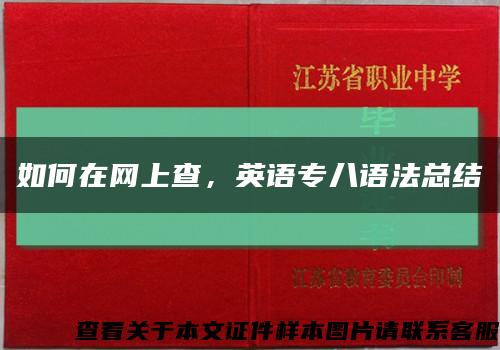 如何在网上查，英语专八语法总结缩略图