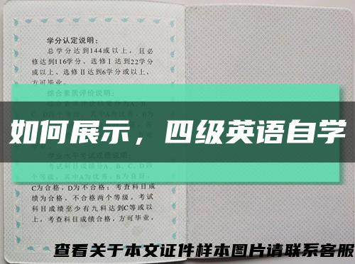 如何展示，四级英语自学缩略图