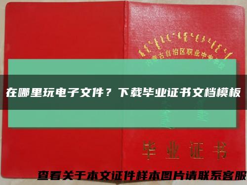 在哪里玩电子文件？下载毕业证书文档模板缩略图