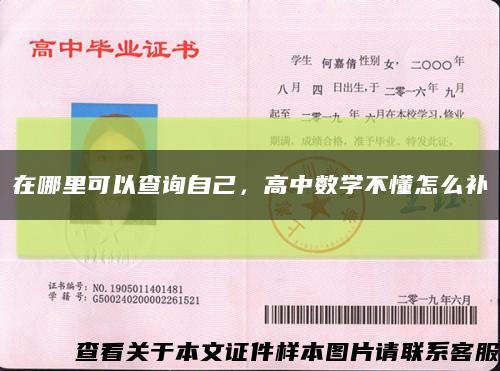 在哪里可以查询自己，高中数学不懂怎么补缩略图