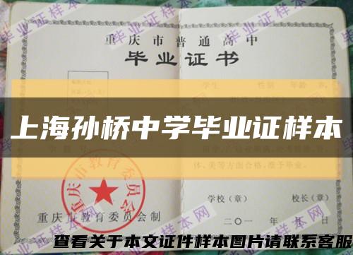 上海孙桥中学毕业证样本缩略图