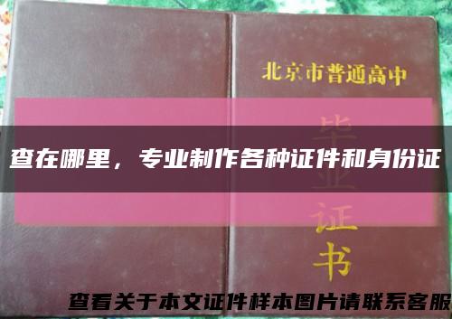 查在哪里，专业制作各种证件和身份证缩略图