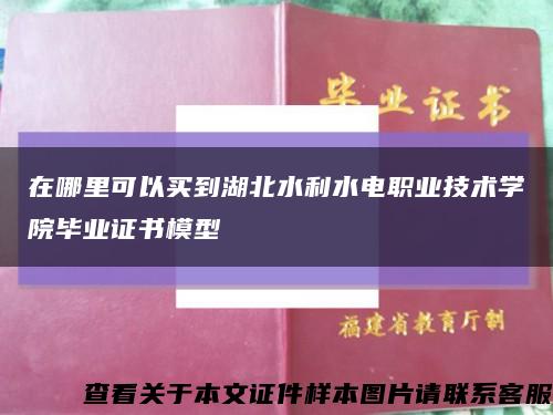 在哪里可以买到湖北水利水电职业技术学院毕业证书模型缩略图