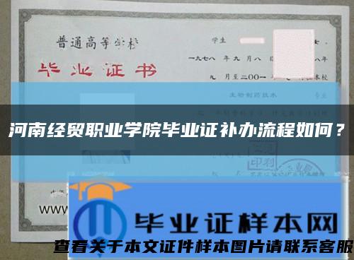 河南经贸职业学院毕业证补办流程如何？缩略图