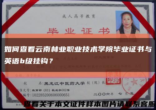 如何查看云南林业职业技术学院毕业证书与英语b级挂钩？缩略图