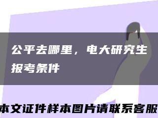 公平去哪里，电大研究生报考条件缩略图