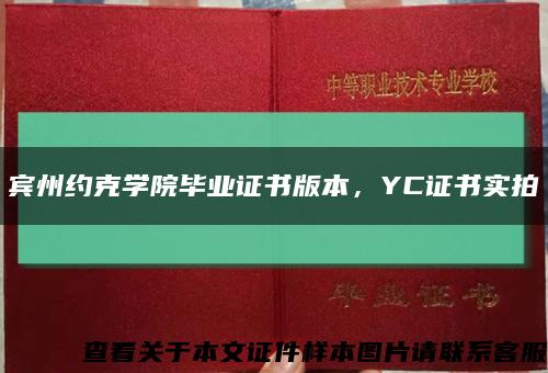 宾州约克学院毕业证书版本，YC证书实拍缩略图