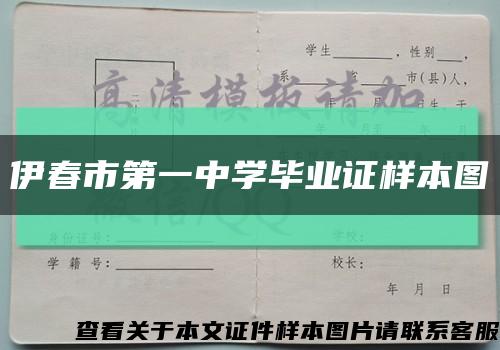 伊春市第一中学毕业证样本图缩略图