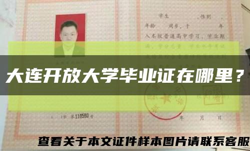 大连开放大学毕业证在哪里？缩略图