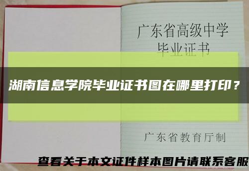 湖南信息学院毕业证书图在哪里打印？缩略图