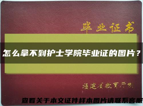 怎么拿不到护士学院毕业证的图片？缩略图