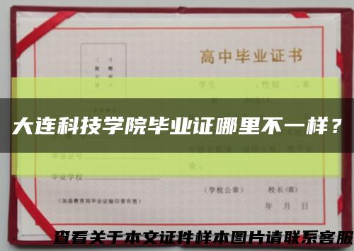 大连科技学院毕业证哪里不一样？缩略图