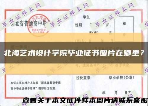 北海艺术设计学院毕业证书图片在哪里？缩略图