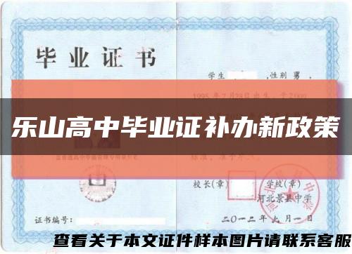 乐山高中毕业证补办新政策缩略图