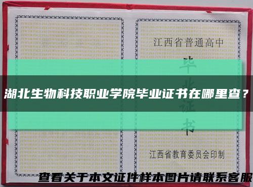 湖北生物科技职业学院毕业证书在哪里查？缩略图