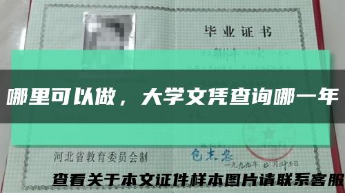 哪里可以做，大学文凭查询哪一年缩略图