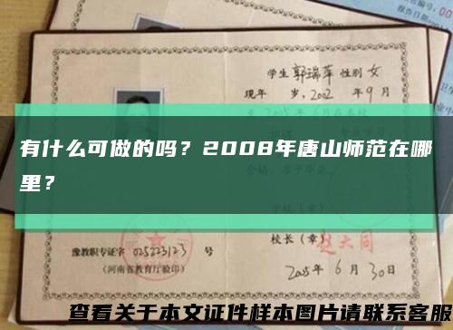 有什么可做的吗？2008年唐山师范在哪里？缩略图