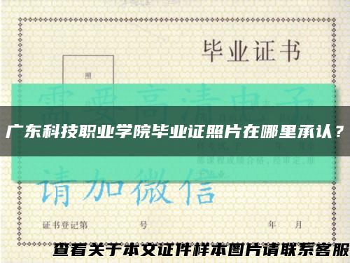 广东科技职业学院毕业证照片在哪里承认？缩略图