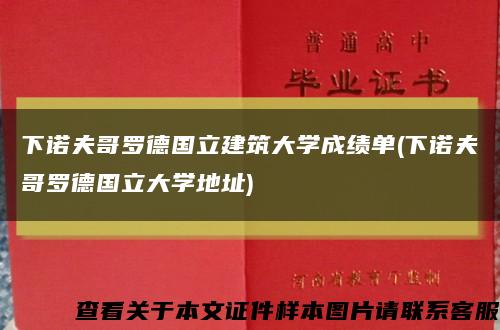 下诺夫哥罗德国立建筑大学成绩单(下诺夫哥罗德国立大学地址)缩略图