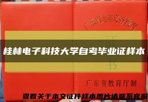 桂林电子科技大学自考毕业证样本缩略图