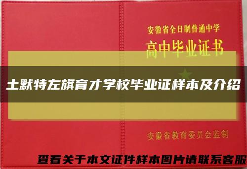 土默特左旗育才学校毕业证样本及介绍缩略图