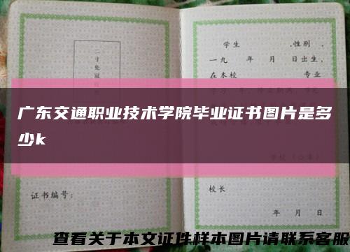 广东交通职业技术学院毕业证书图片是多少k缩略图