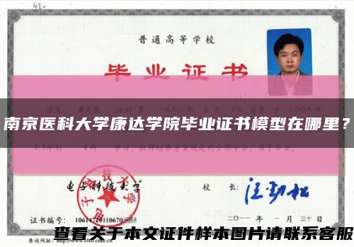 南京医科大学康达学院毕业证书模型在哪里？缩略图