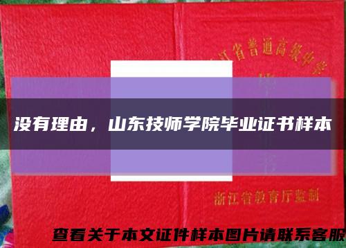 没有理由，山东技师学院毕业证书样本缩略图