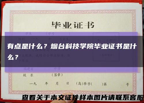 有点是什么？烟台科技学院毕业证书是什么？缩略图