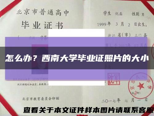 怎么办？西南大学毕业证照片的大小缩略图