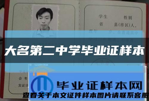 大名第二中学毕业证样本缩略图