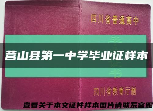 营山县第一中学毕业证样本缩略图