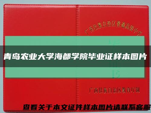 青岛农业大学海都学院毕业证样本图片缩略图