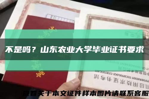 不是吗？山东农业大学毕业证书要求缩略图