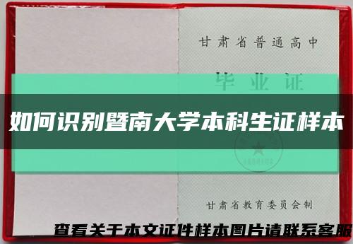 如何识别暨南大学本科生证样本缩略图