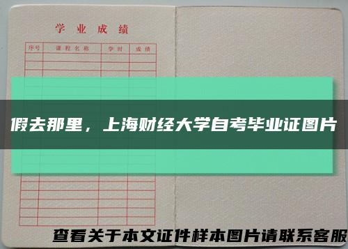 假去那里，上海财经大学自考毕业证图片缩略图