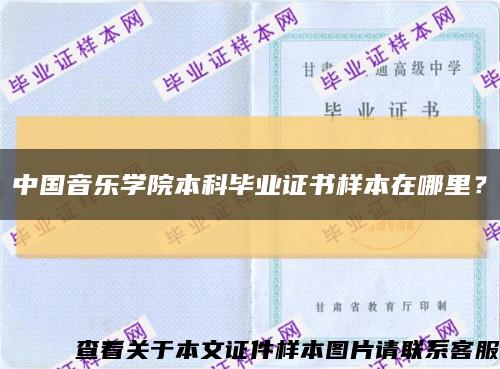 中国音乐学院本科毕业证书样本在哪里？缩略图