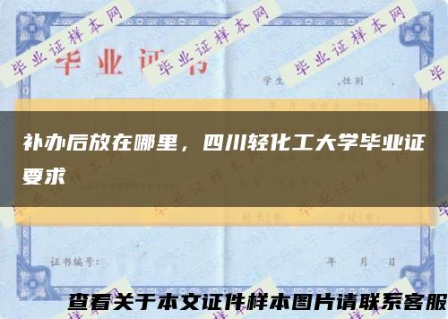 补办后放在哪里，四川轻化工大学毕业证要求缩略图