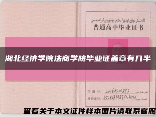 湖北经济学院法商学院毕业证盖章有几半缩略图