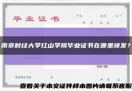 南京财经大学红山学院毕业证书在哪里颁发？缩略图